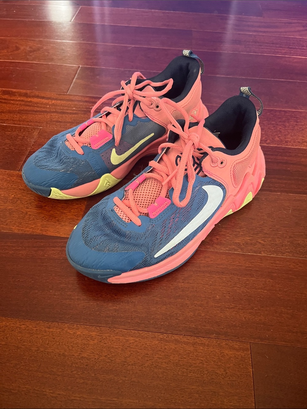 Kids Nike Athletic Sneakers — Blue & Pink